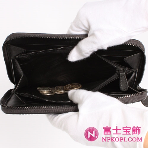 ボッテガヴェネタ ラムスキン 長財布 ダークグレー 114076VQ3031264 